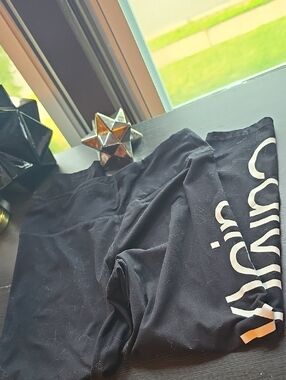 Calvin Klein Black Logo Side-Print Leggings